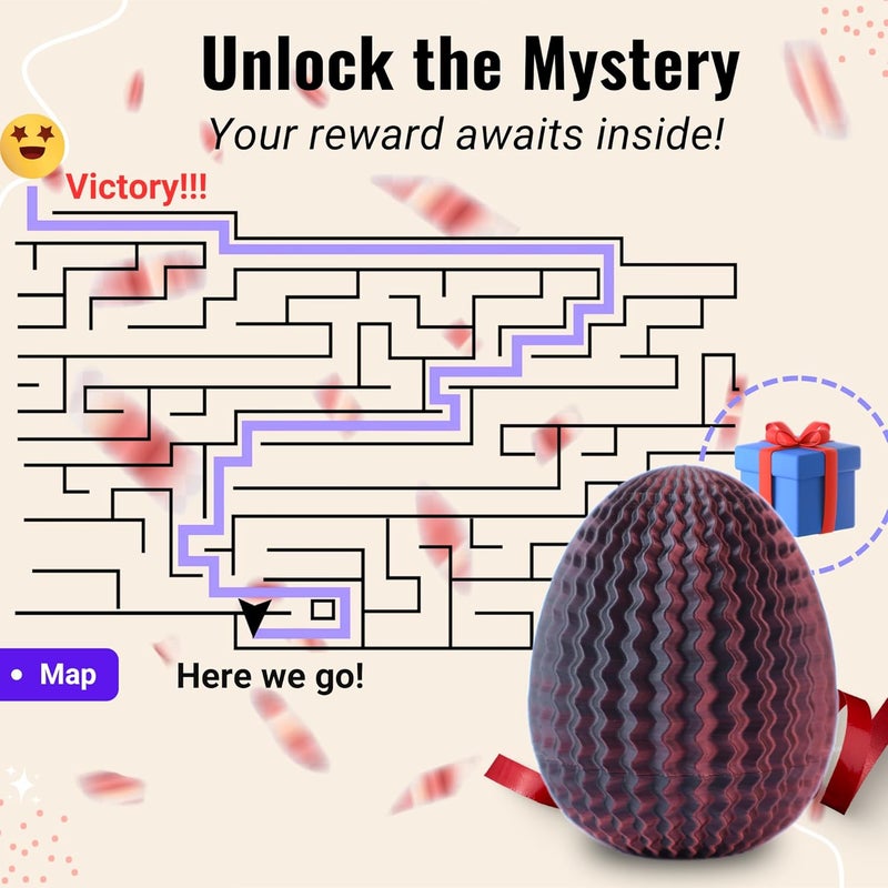Galapopo Mystery Egg Puzzle Box, Money Puzzle Box for Cash Gift, Birthday Wedding Easter Xmas Holiday Celebration Money Gift Ideas, Brain Teaser Puzzle Toy for Adults Kids Teens - Image 5